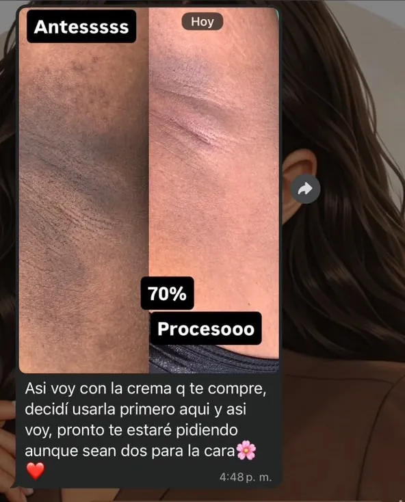 Evidencia real de cliente SKIN COSMETICS