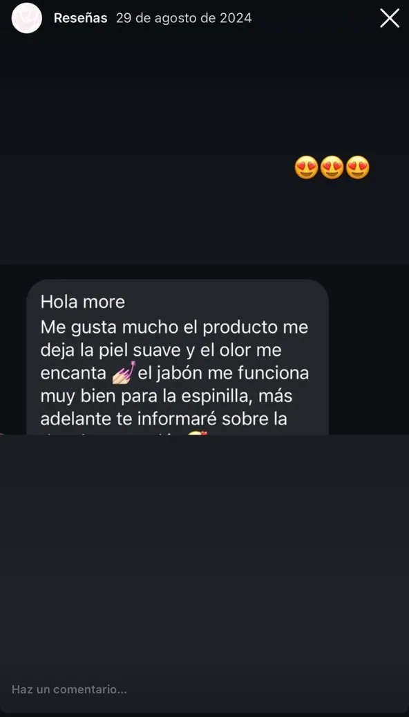 Evidencia real de cliente SKIN COSMETICS